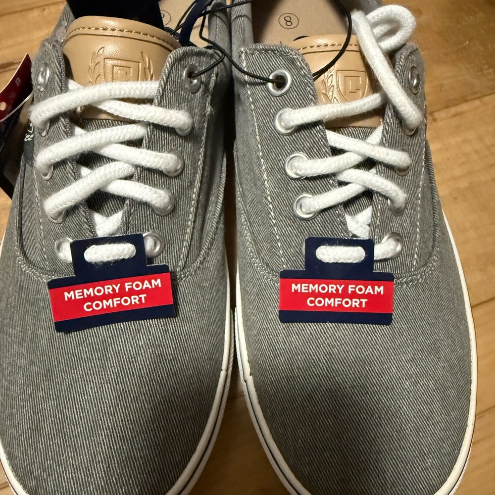 Chaps Gray Men's Sneakers with Memory Foam NWOB